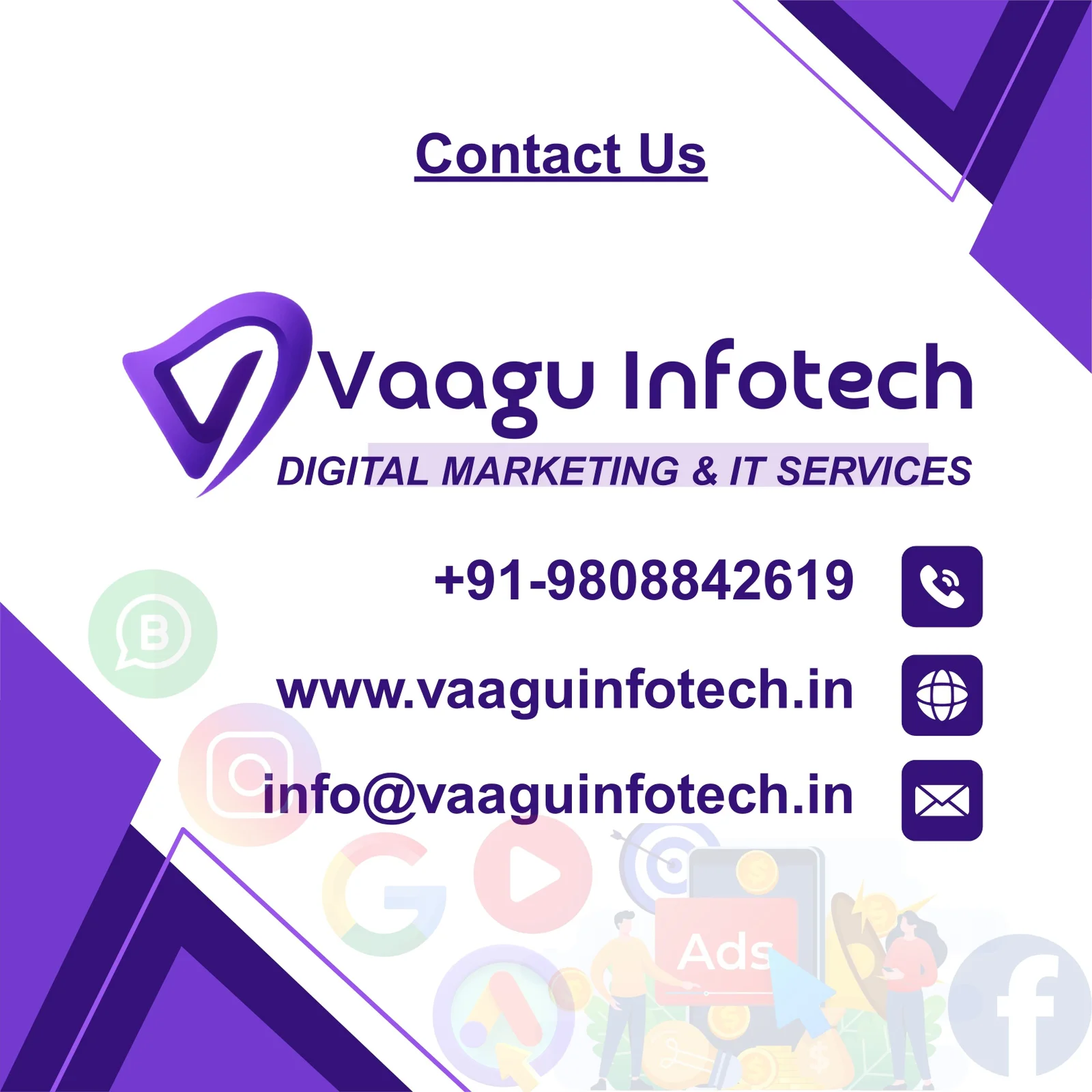 Contact Us | Vaagu Infotech | +91-9990688363
